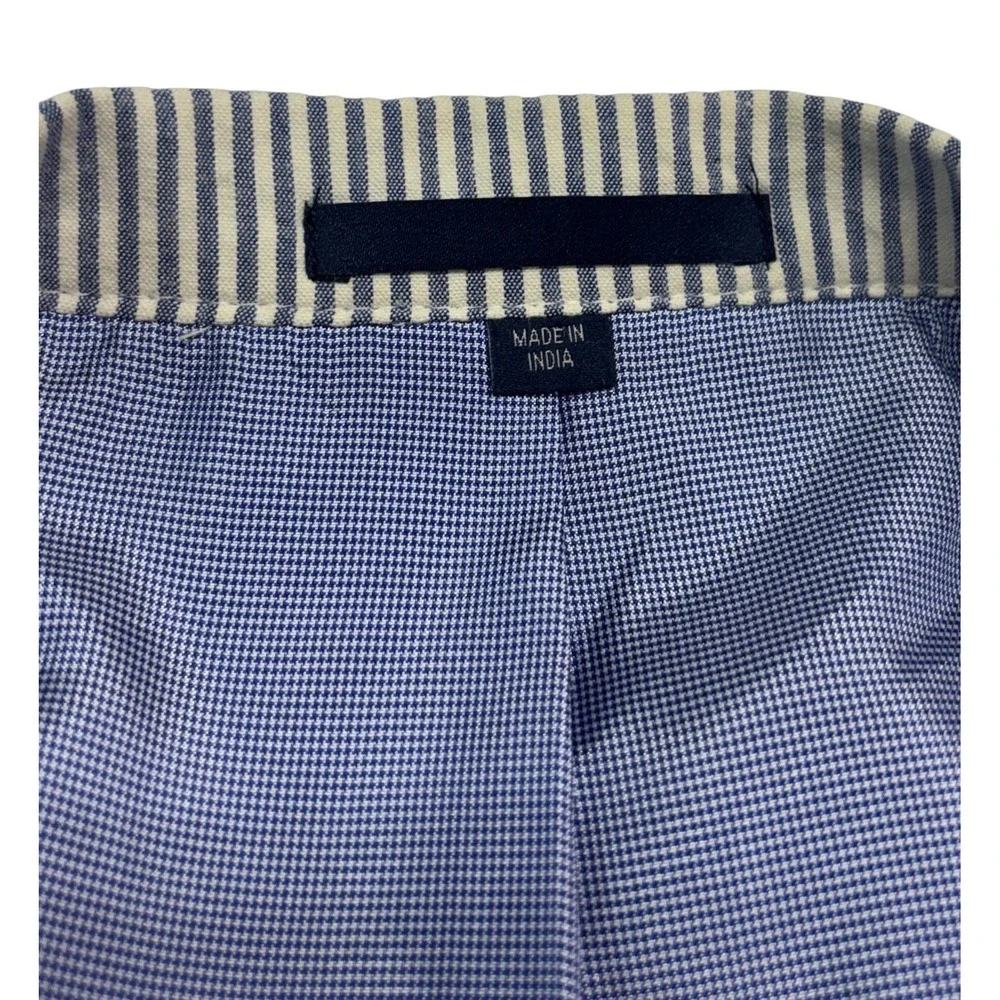Jos A Bank 1905 50R Blue White Stripe Seersucker Blazer Jacket Sport Coat Cotton